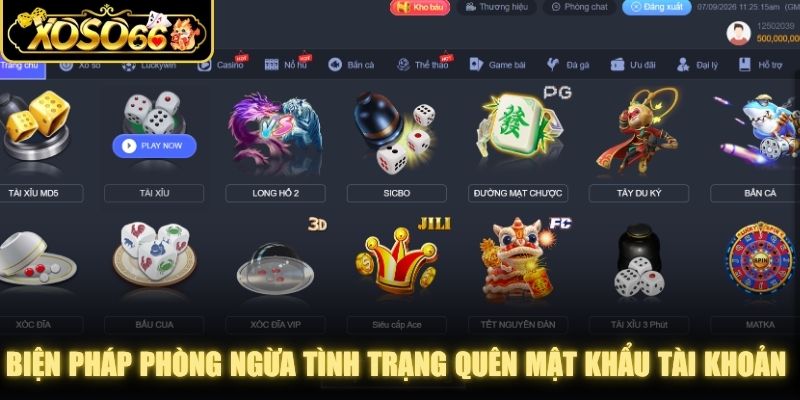 Biện pháp phòng ngừa tình trạng quên mật khẩu tài khoản XOSO66